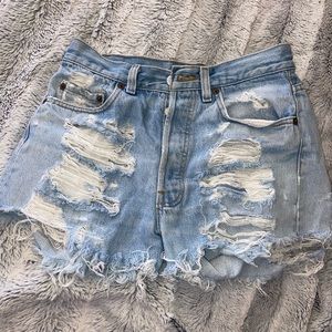 Denim high waisted Shorts